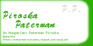 piroska paterman business card